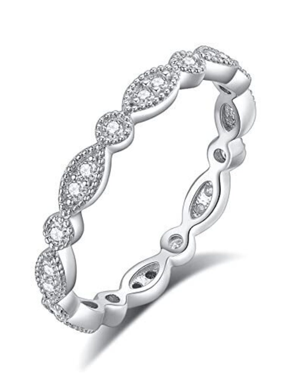 8834 Moissanite Wedding Band Wedding Rings 925 Sterling Silver Rings